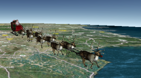 Santa Claus over the Indian Ocean, Dec. 24, 2013.