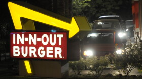 FILE PHOTO: Cars line up in the drive-thru at In-N-Out Burger on Tuesday, June 8, 2010, in Baldwin Park, Calif.