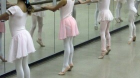 Tiny aspiring ballerinas practice a a camp run by the San Diego Civic Youth Ballet. 