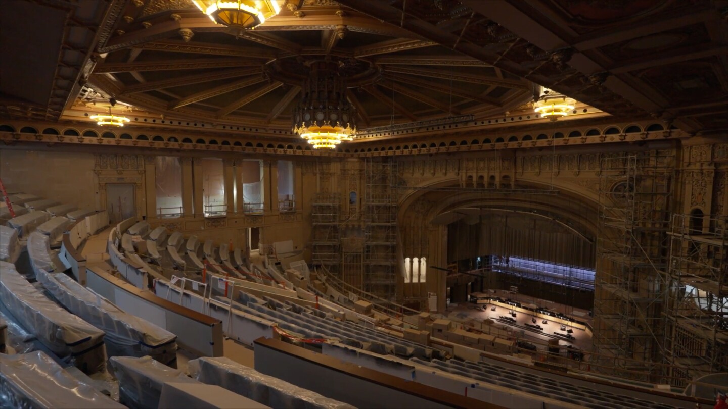 The interior of San Diego Symphony Hall at the Jacobs Music Center is shown looking down from the balcony in this undated photo.