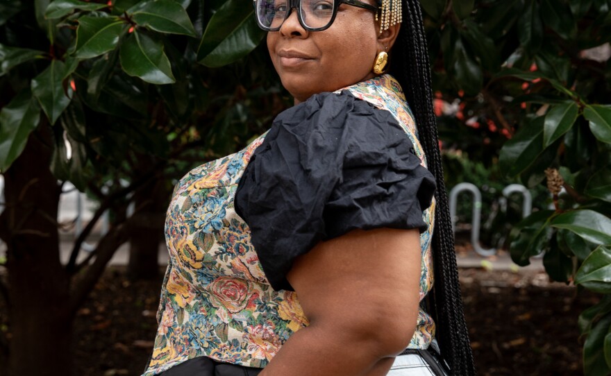 A portrait of Tareva Alston who attended Philly Fat Con. Alston "loved the event, it was fun and the community was on point." She explained " You need people you can relate to, everyday life people don't relate to you. You need a community for you to talk about the things you're going through in life."