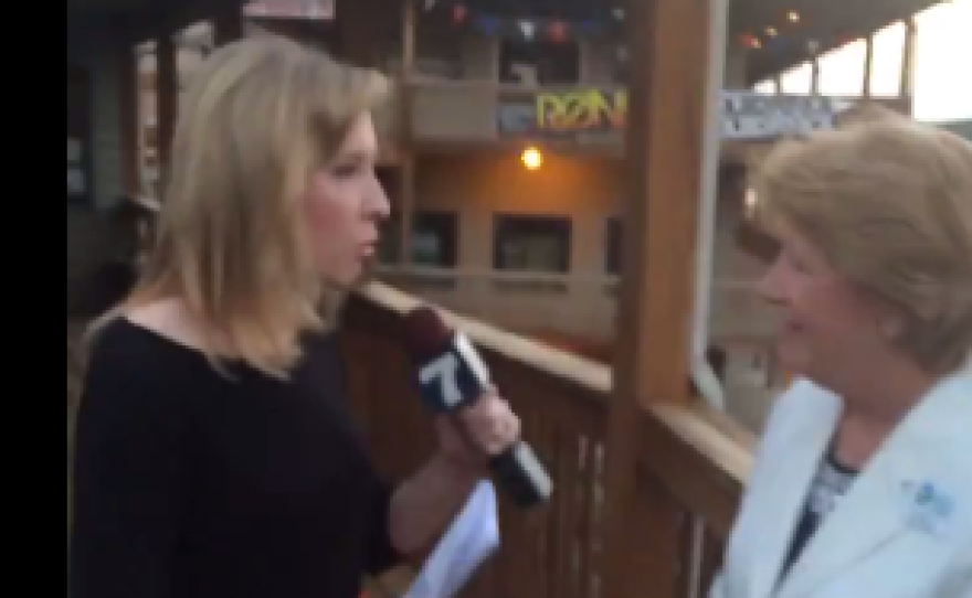 A screenshot of a video posted to Twitter filmed from the shooter's point of view. The footage and the Twitter account have both been removed.