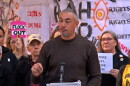 San Diego City Councilmember Sean Elo-Rivera addresses supporters and the media at Civic Center Plaza on December 4, 2025.