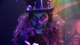 Performer is pictured at SeaWorld's Howl-O Scream event preview on June 23, 2021. 