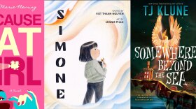 The covers of "Life in the Key of G," "Because Fat Girl," "Simone," and "Somewhere Beyond the Sea" are shown in a collage.