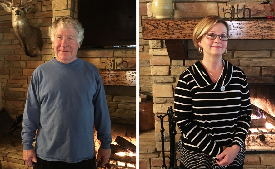 (Left) Bob Hardin's son has fought alcoholism for decades. (Right) Cary Dixon's adult son has been in and out of treatment for opioid addiction.