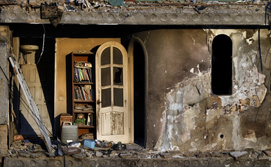 Façade of destruction.