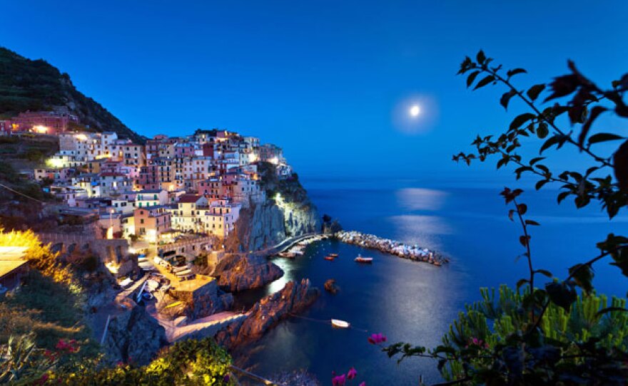 Moonrise over Manarola in the Cinque Terre, Italy. In the eighth season of RICK STEVES' EUROPE, Rick rediscovers some of his favorite destinations in France, Italy, the Netherlands, the Czech Republic and Germany, and further abroad in the multicultural crossroads of Turkey, Israel and Palestine.