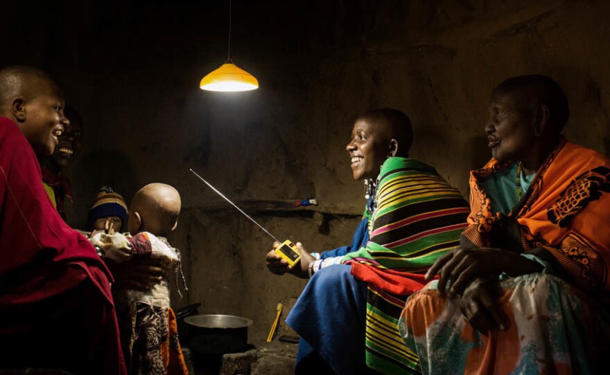 Solar-powered lights make a dramatic difference in the lives of Tanzanians who had no electricity.