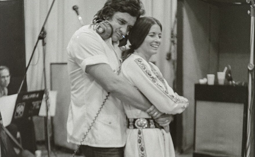 Johnny Cash and June Carter Cash, New York City, 1975.