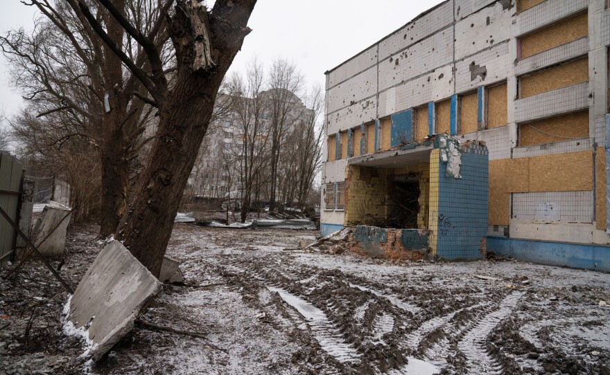 Parts of the maternity hospital in Dnipro were damaged when it was hit by a Russian missile in December 2023.