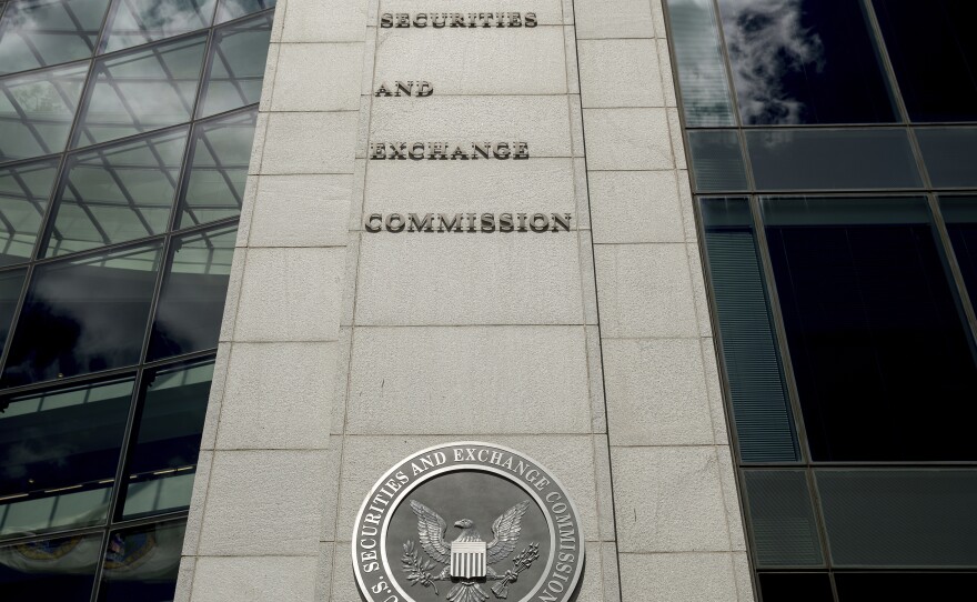 FILE - In this Aug. 5, 2017, file photo U.S. Securities and Exchange Commission building in Washington.