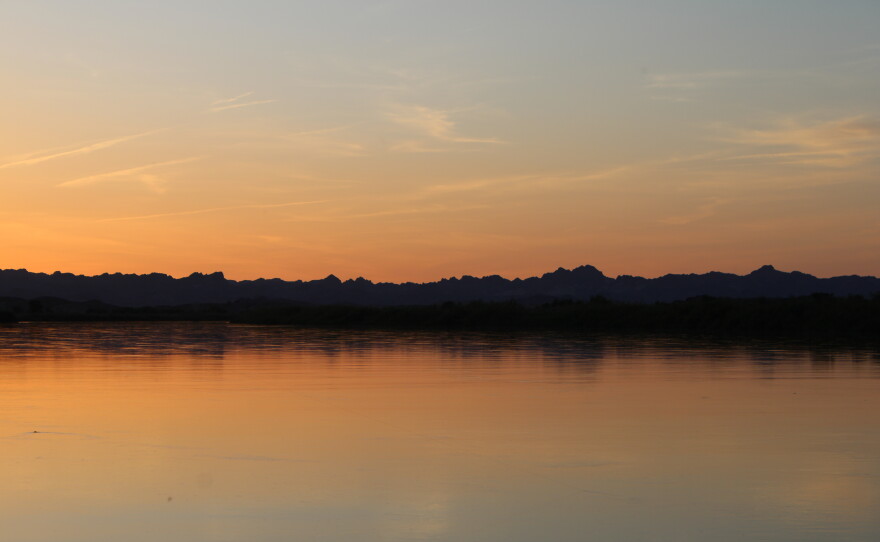 A portion of the lower Colorado River near the California-Arizona border.