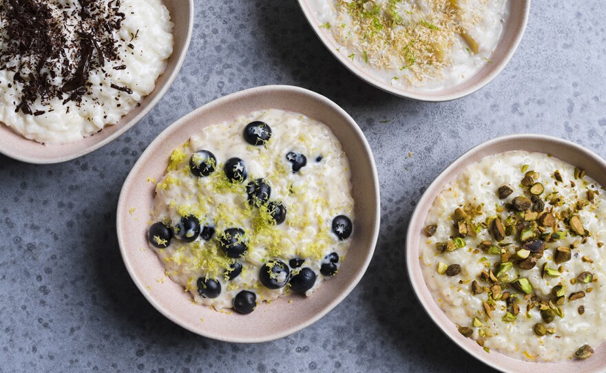 Rice Pudding with Bourbon, Orange and Cardamom