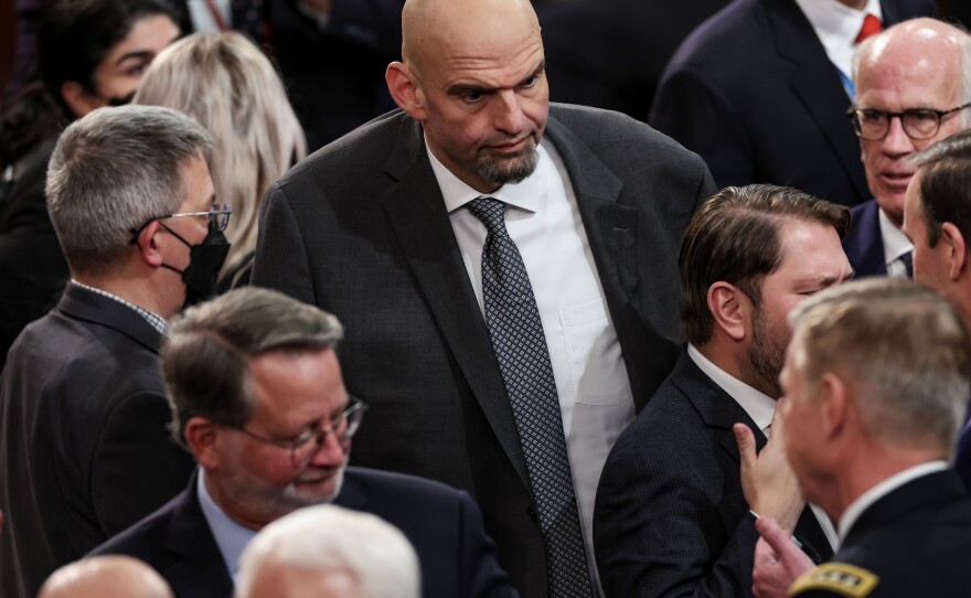 Sen. John Fetterman spent Wednesday night at George Washington University Hospital in Washington, D.C., after telling staff that he felt lightheaded. The hospital stay came the night after Fetterman attended President Biden's State of the Union address during a joint meeting of Congress.