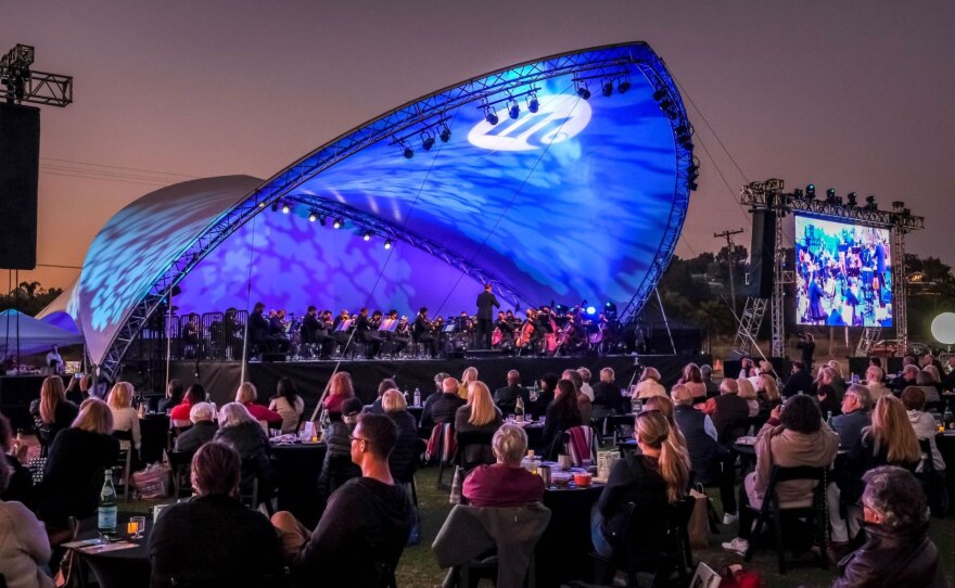 The Mainly Mozart All-Star Orchestra Festival is shown in an undated photo.