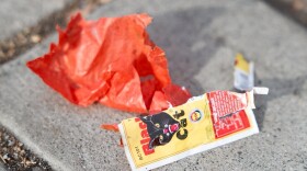 The remnants of the firecracker that exploded in a 15-year-old boy's hand in Oceanside, Feb. 5, 2026.