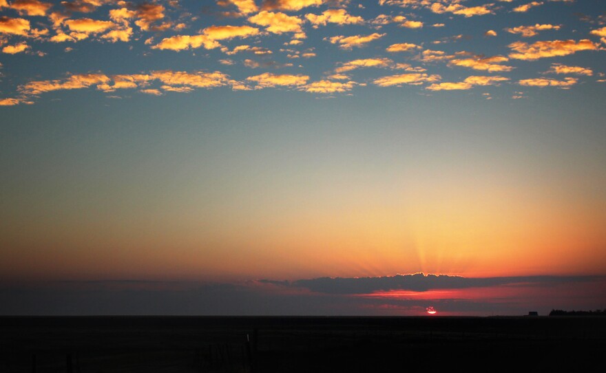 Sunrise near Hoxie, Kansas