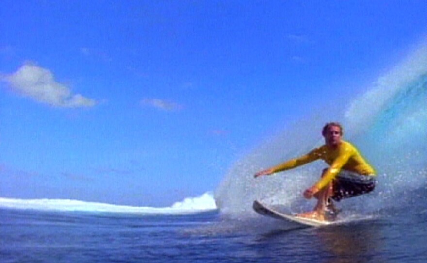 Close-up of surfer riding a wave. "Liquid Stage" embarks on a spiritual exploration into the heart and soul of the centuries-old Hawaiian sport of surfing.