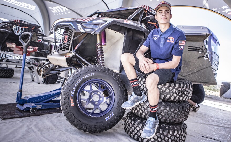 San Marcos teen Seth Quintero poses for a portrait during Rally Andalucia in Villamartin, Spain on Oct. 6, 2020.