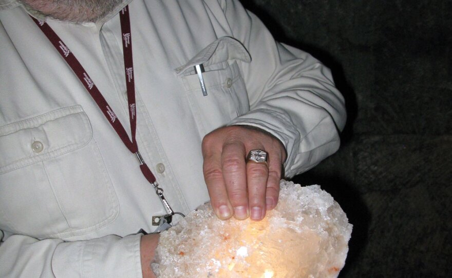 "Salt at very high pressures, half a mile underground, behaves different than salt at the surface," says WIPP chief scientist Roger Nelson.  "Salt moves like a viscous plastic or like cold molasses."