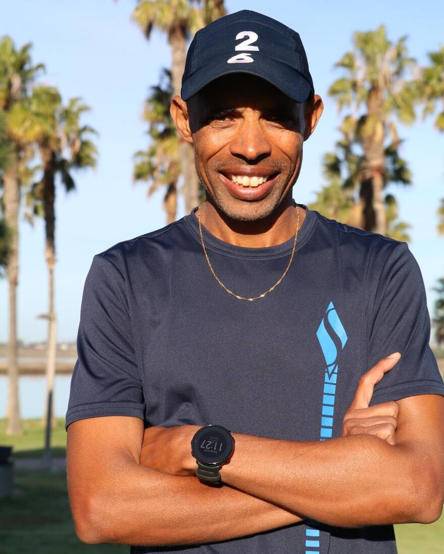 San Diegan and Olympic marathoner Meb Keflezighi appears in this undated photo.