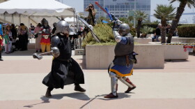 The clash of armor echoed across the West Mezzanine Terrace of the San Diego Convention Center during SCA’s live combat demonstration on July 24, 2026