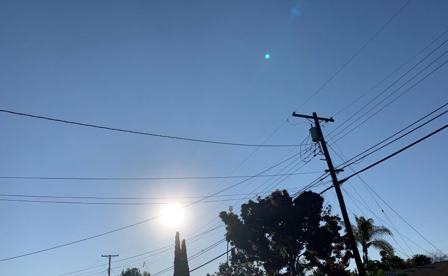 Clear skies in the San Carlos neighborhood in San Diego County. Sept. 30, 2020.
