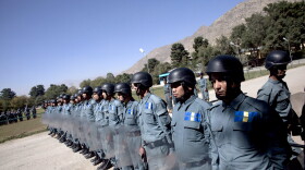 Afghan police recruits undergo training at the Afghan Police Academy October 5, 2010 in Kabul, Afghanistan. 