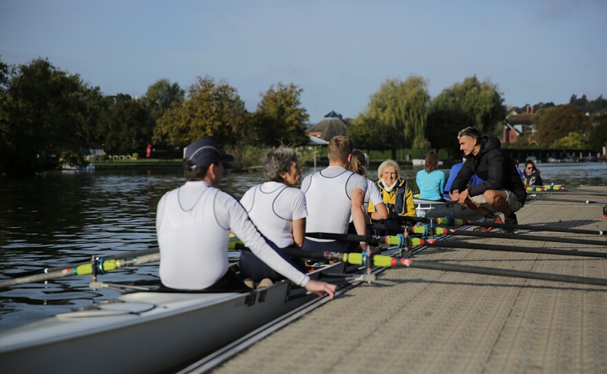 Mary Berry's journey starts with the Henley Rowing Club, where she is recruited as their cox. 