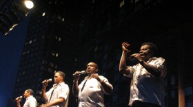 Little Anthony and the Imperials in 2005, New York City. (L to R) Harold Jenkins, Ernest Wright, Clarence Collins, Jerome "Little Anthony" Gourdine
