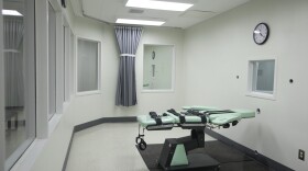 This Sept. 21, 2010, file photo shows the death chamber of the new lethal injection facility at San Quentin State Prison in San Quentin, Calif. 