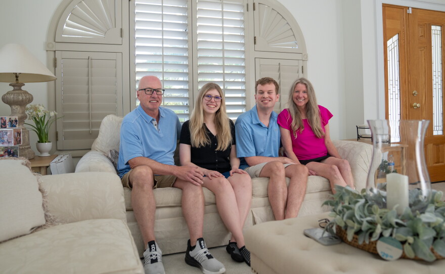 Jim, Kaleigh, Cody and Heather Brendle gather at their home in Brick, N.J., in their final days living together before Kaleigh's move across the country for law school in California.