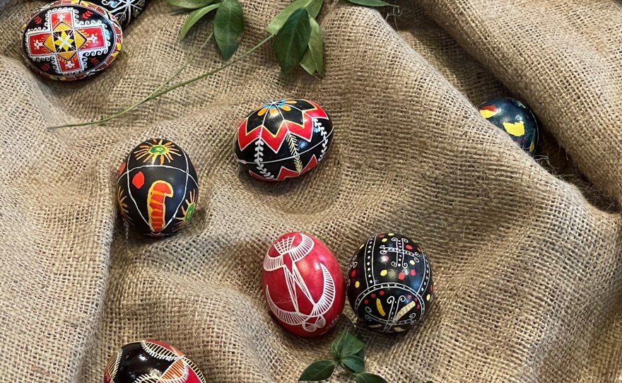 Recently arrived Ukrainian <em>pysanky</em> at the Ukrainian Institute of America in New York City on Apr. 1.