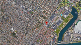 A map showing High Tech High Media Arts is shown in this image, Feb. 20, 2018. 