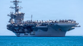 Aircraft carrier USS Theodore Roosevelt returns to Joint Base Pearl Harbor-Hickam during Exercise Rim of the Pacific 2026, July 28, 2026.