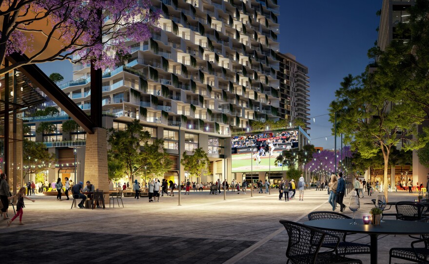 A rendering of what the Tailgate Park development may look like when completed. Sept. 23, 2020.