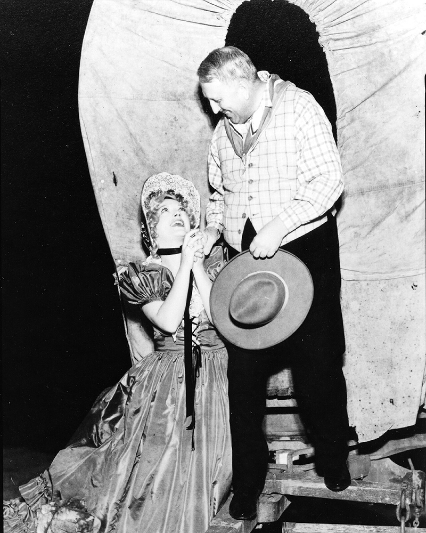William Randolph Hearst posing with Marion Davies. (undated photo)