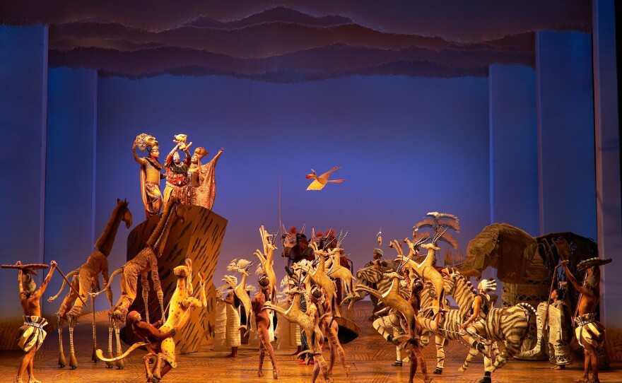 Director Julie Taymor says <em>The Lion King</em> musical is "doing what theater originally was always meant to do, which is, besides entertain, to heal."