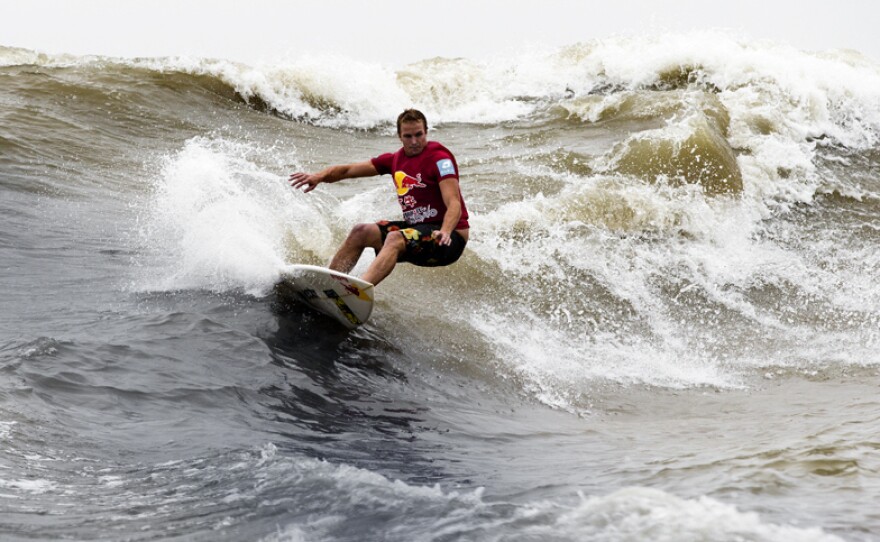 Jamie O'Brien of Hawaii's North Shore won this week's surfing competition held on one of the world's two biggest tidal bores, located in Hangzhou, China. The other is in the Amazon.