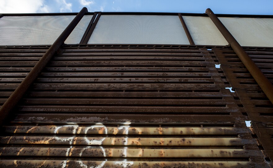 A photo of the U.S.-Mexico border wall in San Diego, Aug. 16, 2017. 
