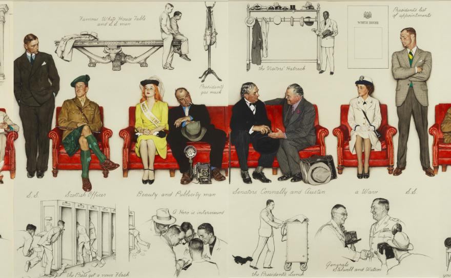 Norman Rockwell's 1943 series So You Want to See the President! Click to enlarge.