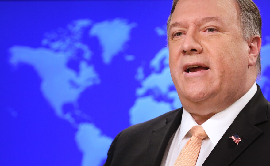 U.S. Secretary of State Mike Pompeo, pictured in March, said he plans to tell his Russian counterpart, Foreign Minister Sergey Lavrov, that Moscow must stop meddling in the Venezuelan crisis.