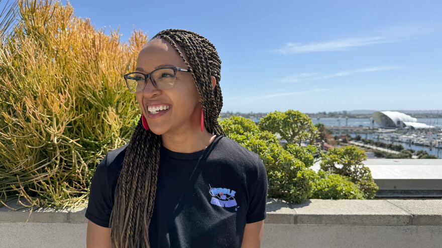 Camille Jones is co-creator of "Middle of Everything" and a former CDC epidemiology expert, pictured at San Diego Comic-Con on July 23, 2026.