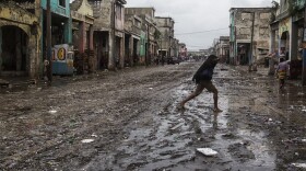 This UNICEF photo shows the aftermath of Hurricane Matthew in Port au Prince, Haiti, Oct. 4, 2016. 