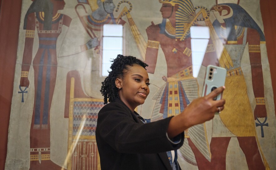 Gray landed in London before the summit and checked out local tourist sites, including the British Museum. It was her first trip outside the United States.
