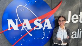 Katya Echazarreta stands outside of NASA's JPL in Los Angeles, CA in an undated photograph. 