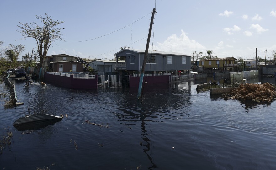 Floodwaters inundated Cataño, Puerto Rico, on Sept. 28, 2017, days after it was hit by Hurricane Maria.