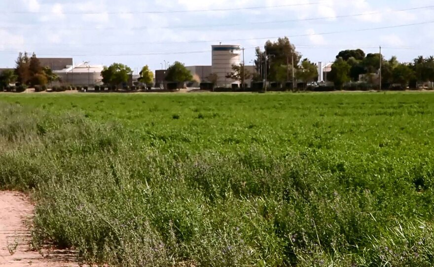 Jim Quist's farm sits on the other side of the road from the Fresno-Clovis Regional Wastewater Reclamation Facility.