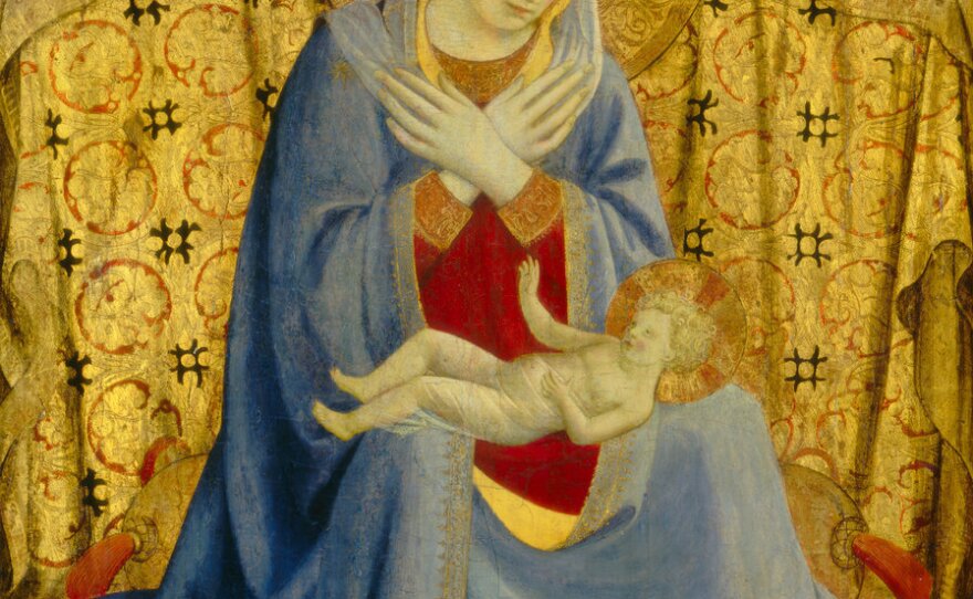 In medieval art the Virgin Mary is often cloaked in blue. Above, Fra Angelico's<em> Madonna of Humility, </em>circa 1430.